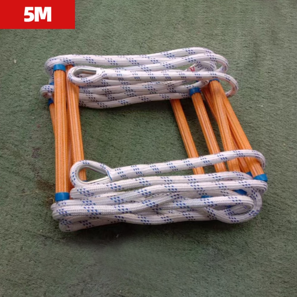 Fire Escape Ladder - Insulated Rope Ladder Grippy Self-rescue Evacuation