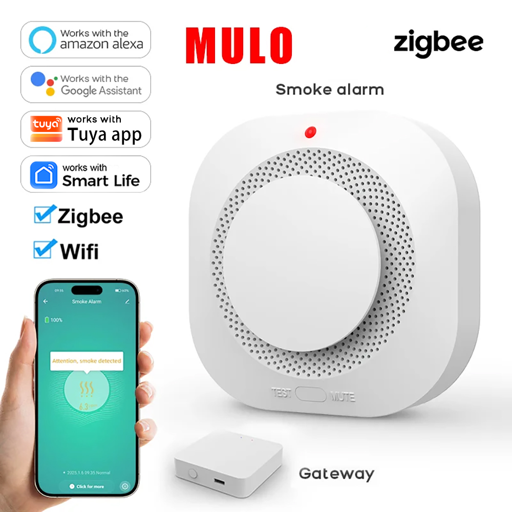 ZigBee WiFi Smart Smoke Detect - Smoke Detector Interconnected recension och pris