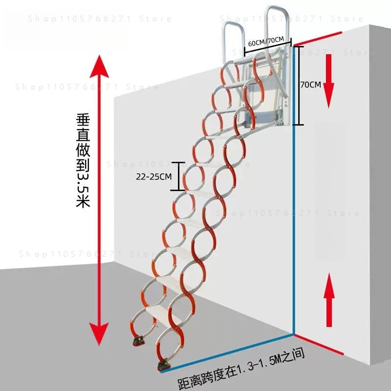 Attic Telescopic Ladder Foldab - Fire Escape Ladder recension och pris