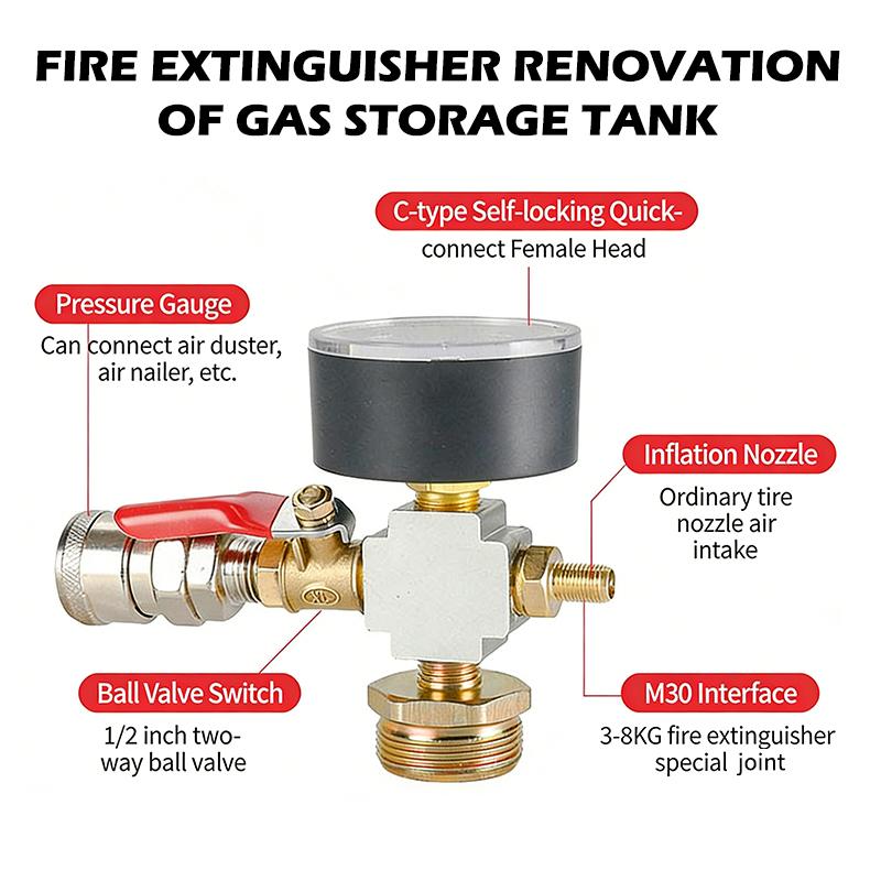 ●Small Air Tank Pressure Adapt - Fire Extinguisher Small recension och pris