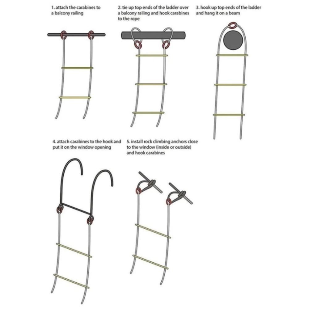 Insulated Rope Ladder Grippy S - Fire Escape Ladder recension och pris