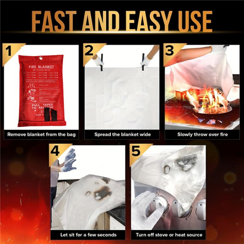 B48B-8PCS Emergency Fire Blank - Fire Blanket Kitchen recension och pris