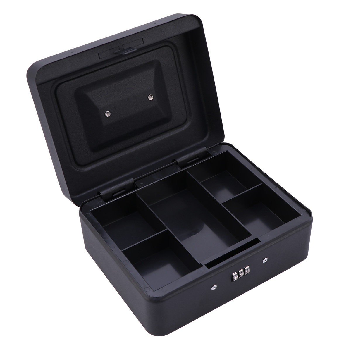 Heavy Duty Thicken Metal Cash  - Lockbox Key Secure recension och pris