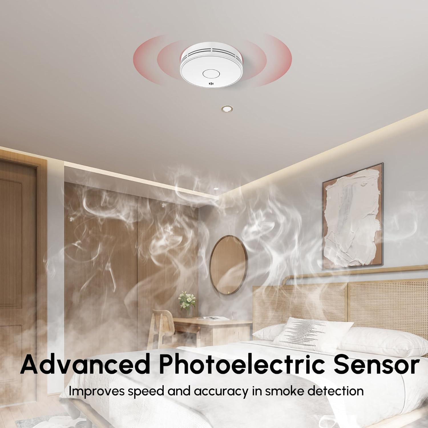 Smoke Alarm for Home, 10-Year  - Smoke Detector Interconnected recension och pris